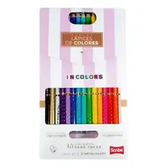 GENERICO - Lápices De Colores Incolors Scribe X 15 Colores Unipunta