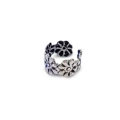 ANDREA COGGIOLA JOYAS - Aro Bidu Flores Plata Fina 925