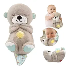 INVENCIBLE - NUTRIA ANTI ESTRÉS RESPIRA PELUCHE SONIDO ILUMINACIÓN NC44