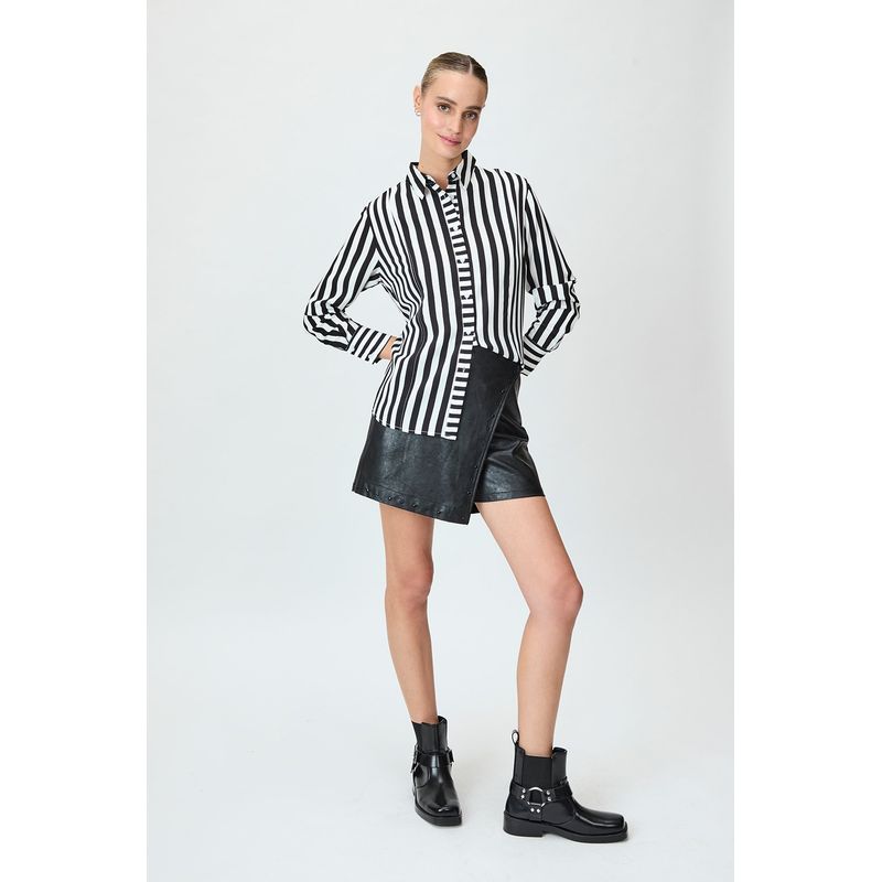 IO - Blusa Manga Larga Negro Mujer Io