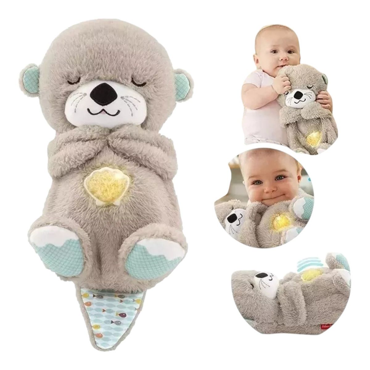 INVENCIBLE - PELUCHE NUTRIA APEGO RESPIRA LUMINOSO MUSICAL RELAJANTE NC44