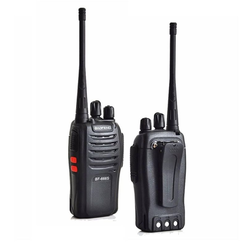 BAOFENG - Kit Radio Portátil Recargable BF-666S 400-470Mhz x2