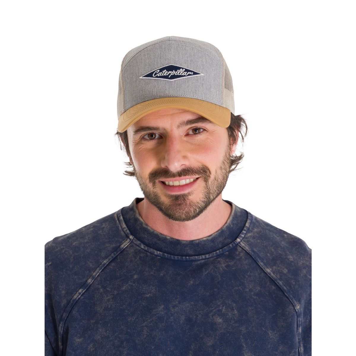 CAT - Jockey Diamond 7-Panel Mesh Back Hombre Negro CAT