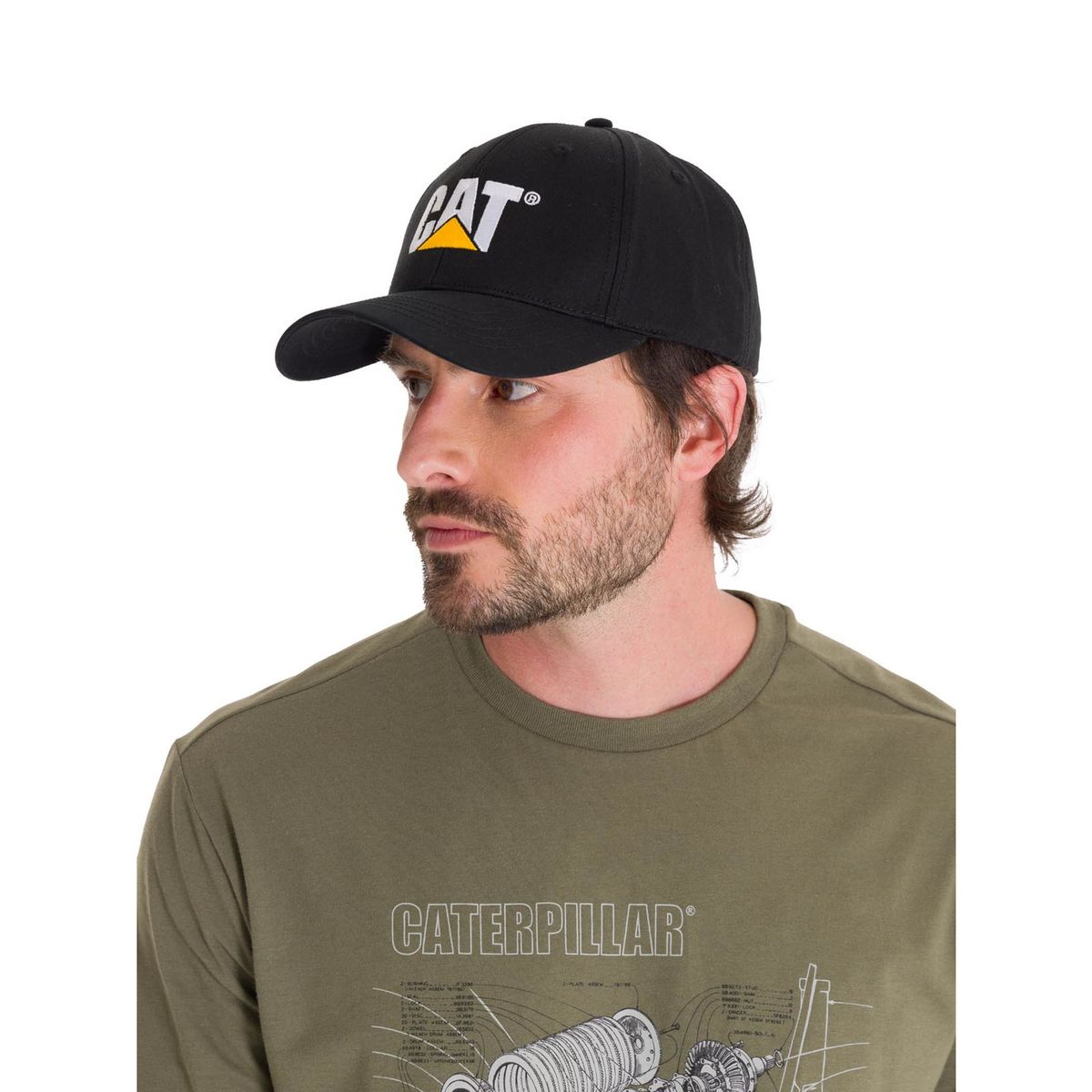 CAT - Jockey Logo Hombre Negro CAT