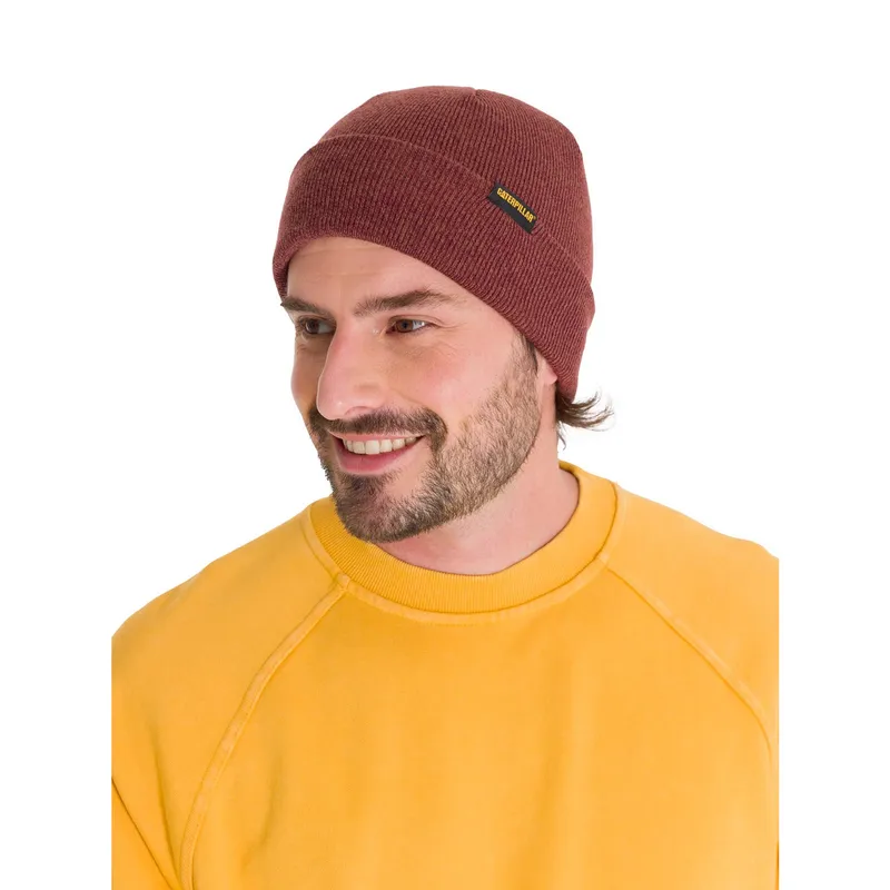 CAT - Gorro Foundation Knit Hombre Burdeo CAT
