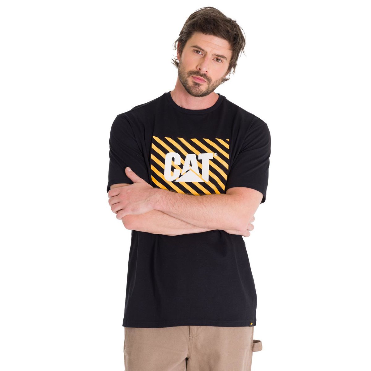 CAT - Polera Casual Everyday Workwear Hombre Negra CAT