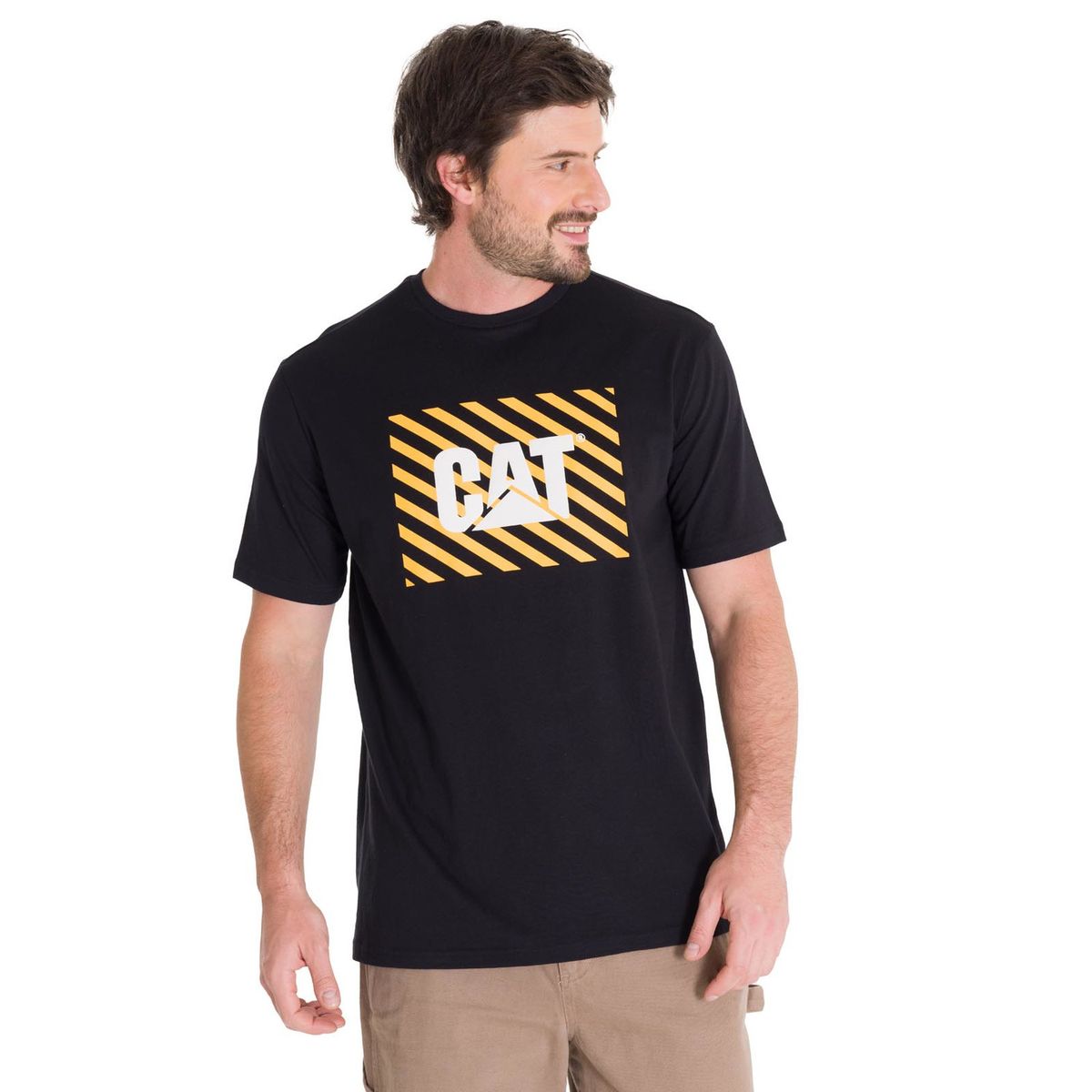CAT - Polera Casual Everyday Workwear Hombre Negra CAT