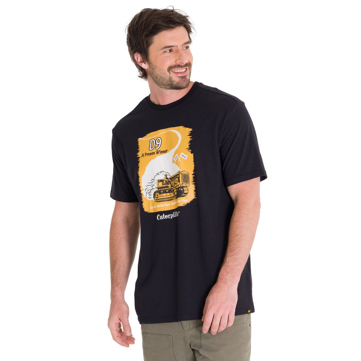 CAT - Polera Casual D Series Graphic 4 Hombre Negra CAT