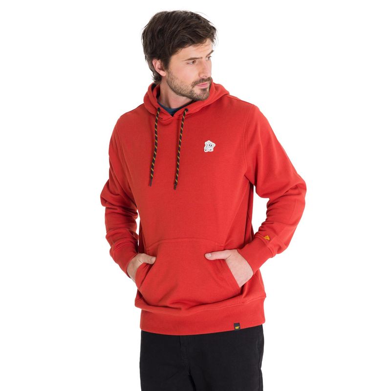 CAT - Polerón Premium Graphic Pullover Unisex Rojo CAT