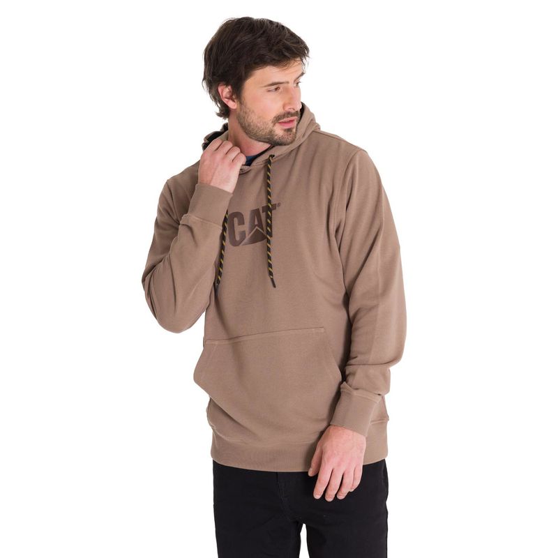 CAT - Polerón Premium Graphic Pullover Hombre Café Claro CAT
