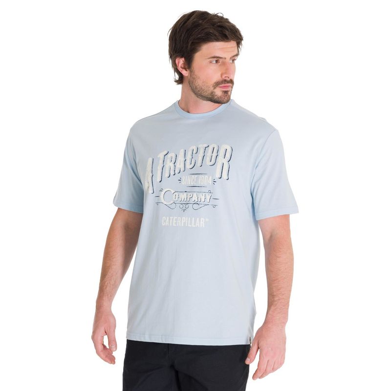 CAT - Polera Historic Traditions 2 Hombre Azul Claro CAT