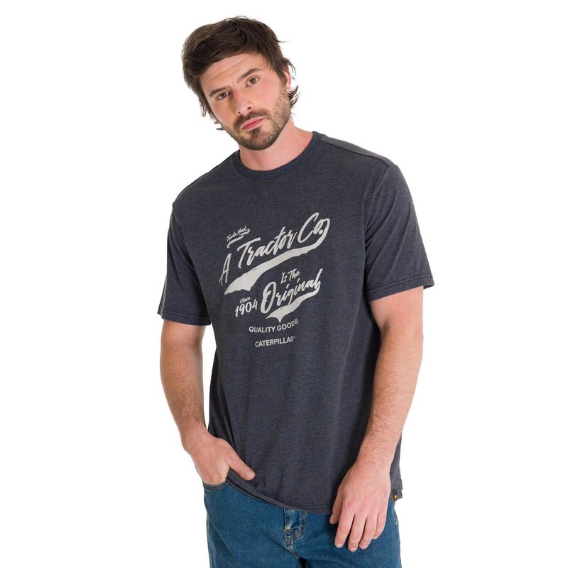 CAT - Polera Historic Traditions 5 Hombre Gris Oscura CAT