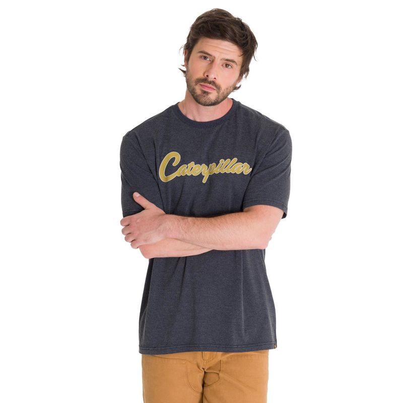 CAT - Polera Historic Traditions 8 Hombre Gris Oscuro CAT