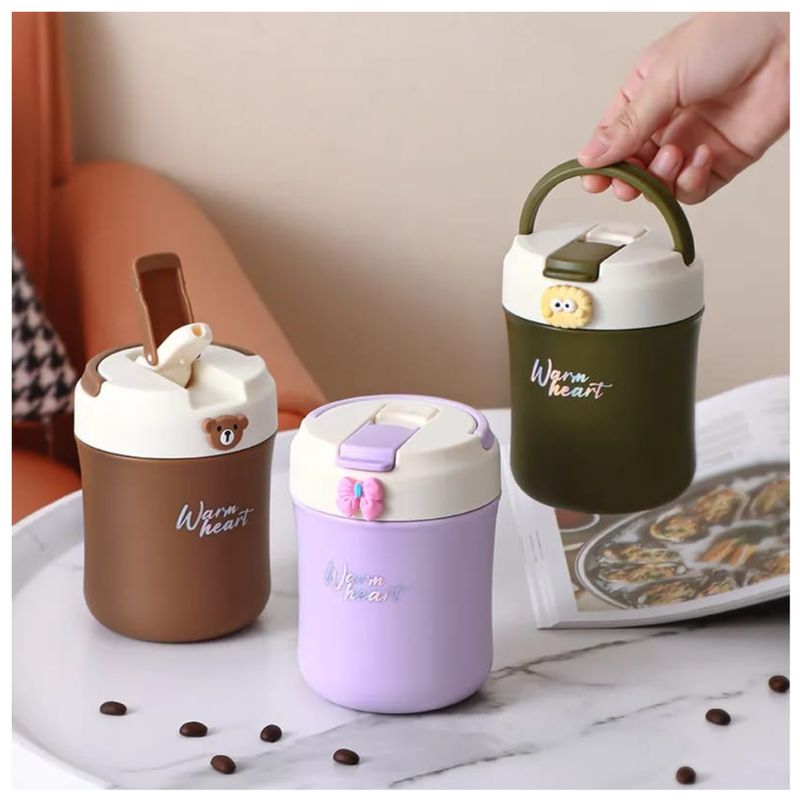OEM - BOTELLA TERMICA CON TAPA 500 ML CAFE