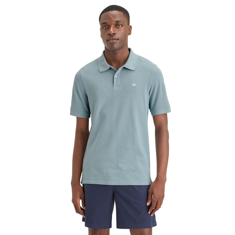 DOCKERS - Polera Hombre Polo Pique Slim Fit Celeste Dockers