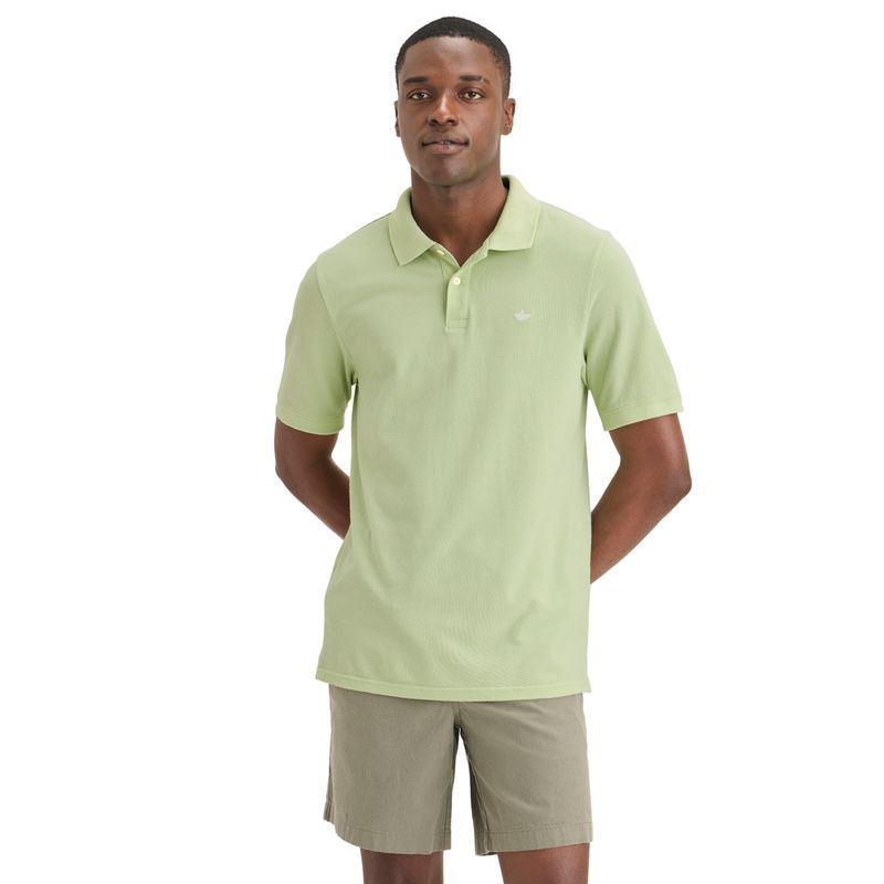 DOCKERS - Polera Hombre Polo Pique Slim Fit Verde Dockers