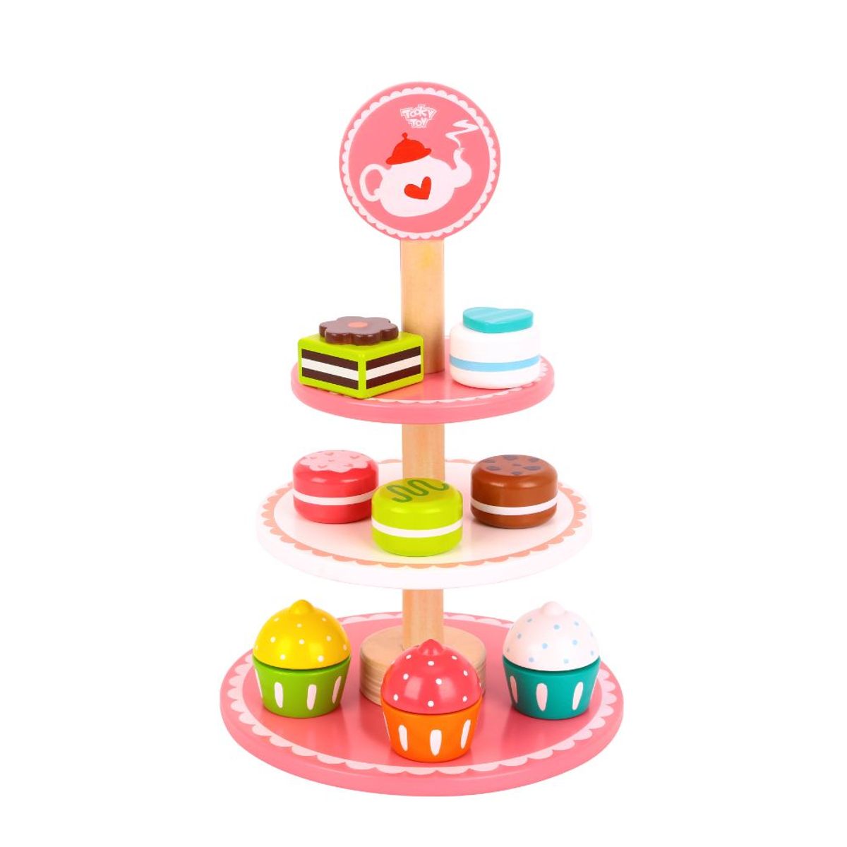TOOKY TOY - Soporte de Madera para Postres Tooky Toy