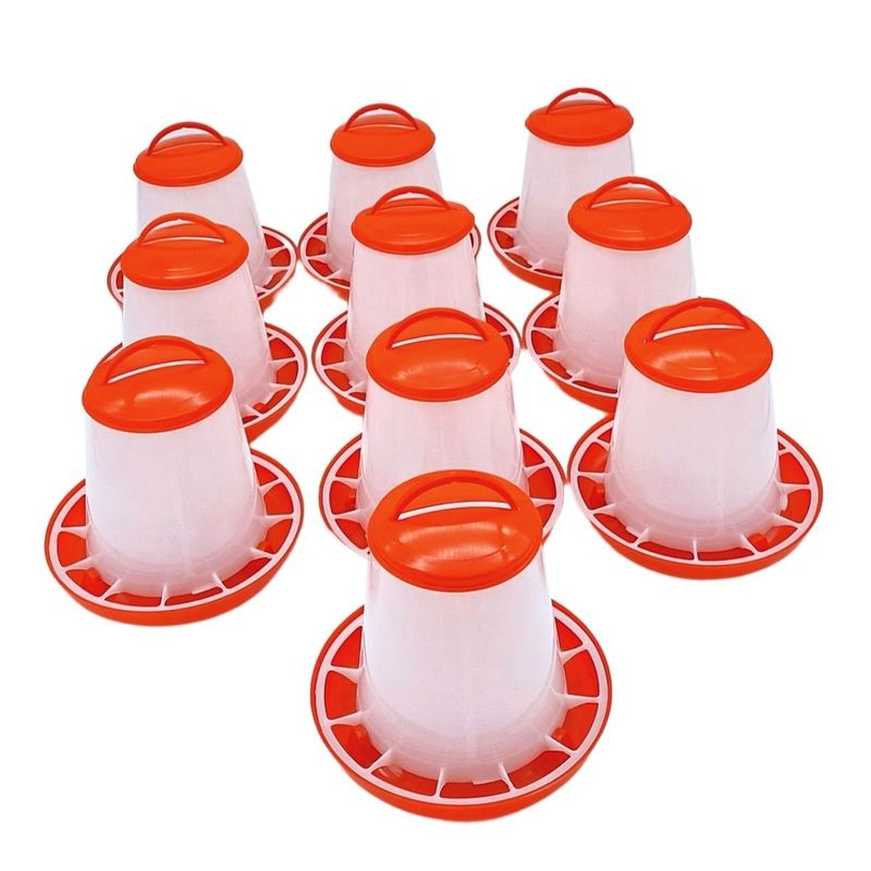 GENERICO - Pack x10 und Comederos Para Gallinas 1.5 kg Aves de Corral