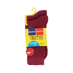CAFFARENA - Calcetín Corto Liso Pack 2 Escolar