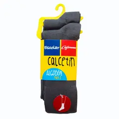 CAFFARENA - Calcetín Corto Liso Pack 2 Escolar