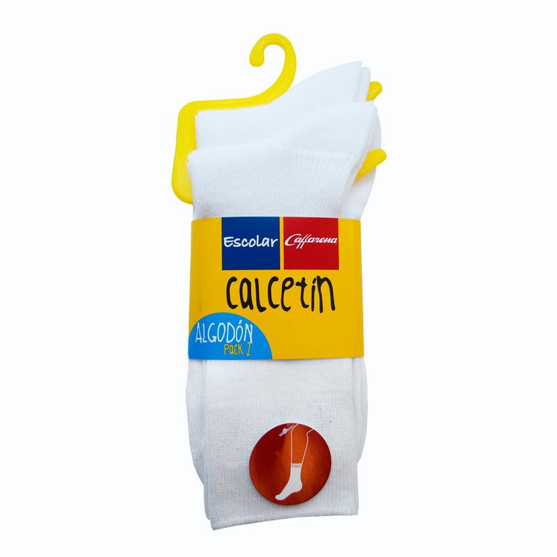 CAFFARENA - Calcetín Corto Liso Pack 2 Escolar Caffarena