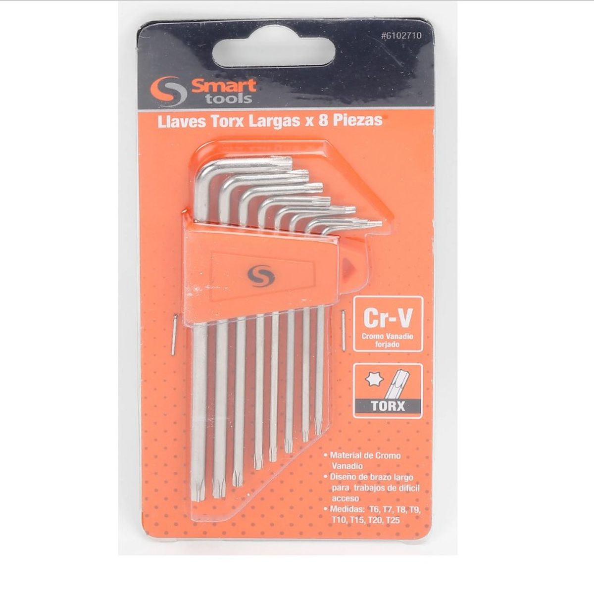 SMART TOOLS - Juego de llaves Torx largas de 8 piezas T6 a T25