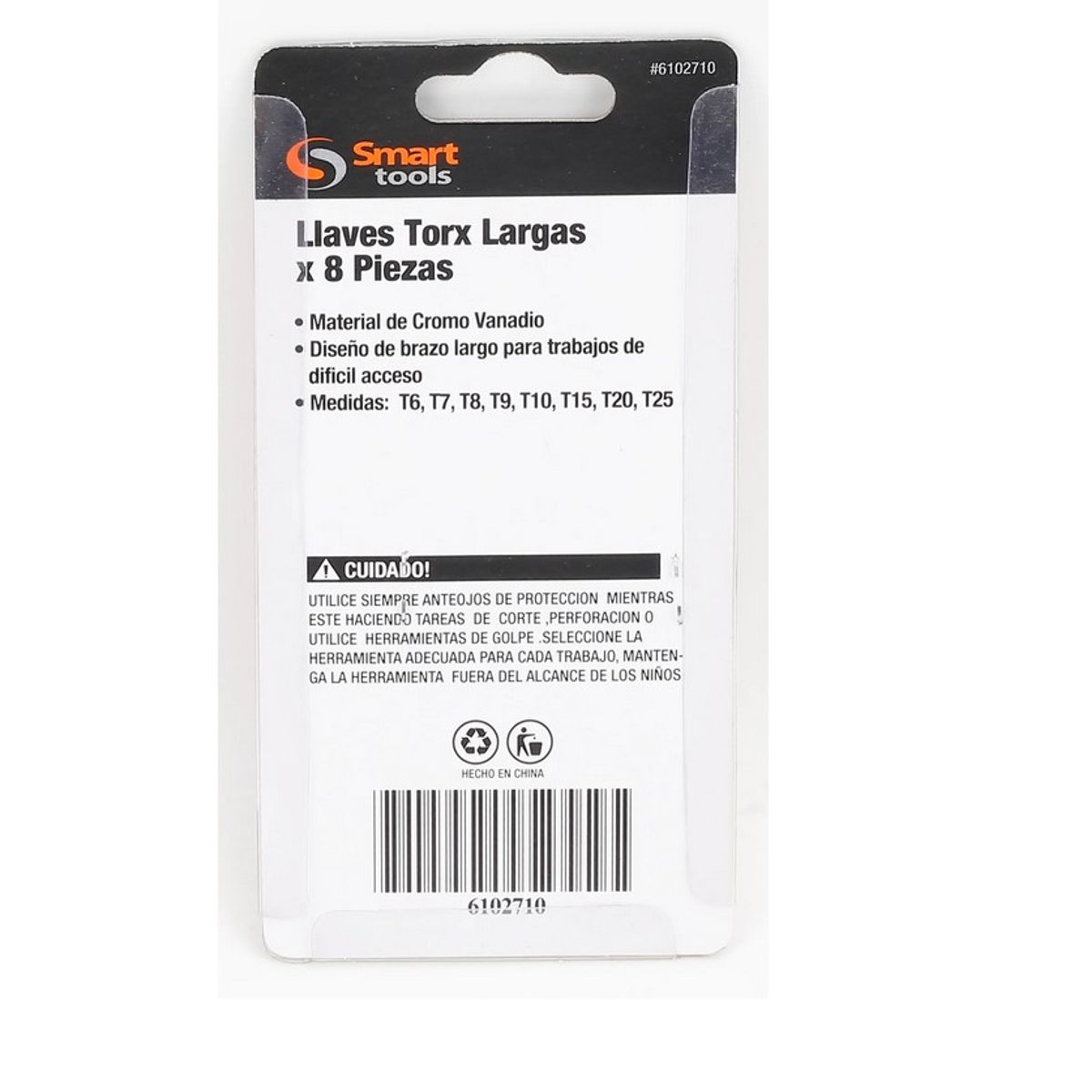 SMART TOOLS - Juego de llaves Torx largas de 8 piezas T6 a T25