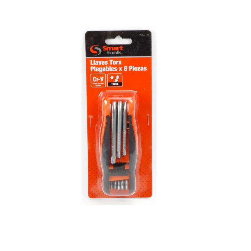 SMART TOOLS - Juego de llaves Torx Plegables 8 piezas T9 hasta T40