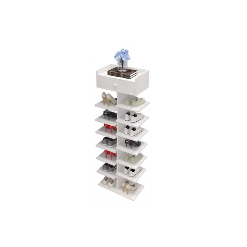 GENERICO - Zapatero Organizador Estante Zapatos 14 Pcs Hall Armario Blanco