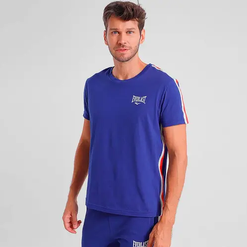 EVERLAST - Polera Hombre Algodón Jab Tech Azul