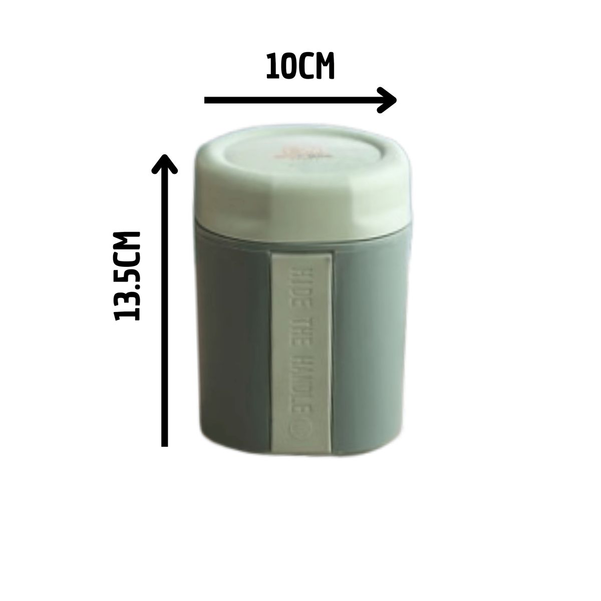 LINE - Termo Táper Térmico 500 Ml Estilo Vaso Tenedor Oficina Y Escolar Green