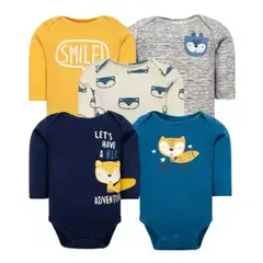 TEDMIMAK - Pack de 5 Bodies Zorrito bebé