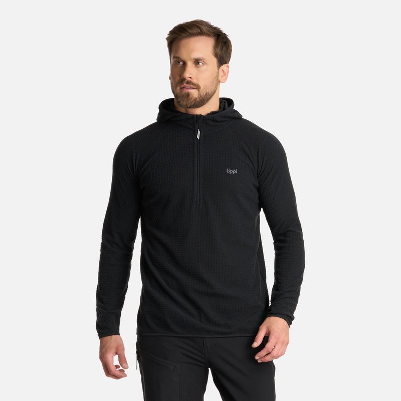 LIPPI - Polerón Hombre Jacaranda Nano-F 14 Zip Hoody Negro Lippi