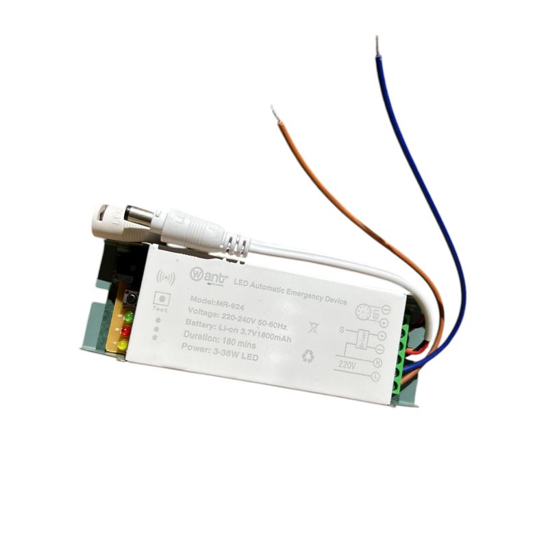 WANT - KIT DE EMERGENCIA BATERIA DE RESPALDO PARA PANEL LED 3-36W