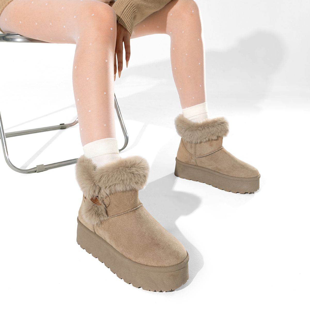 WEIDE - Botin Casual Mujer Gamuza Vintage Antideslizante Weide LT201