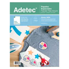 ADETEC - Papel Transfer Para Telas Oscuras 3 Hojas Carta 175grs
