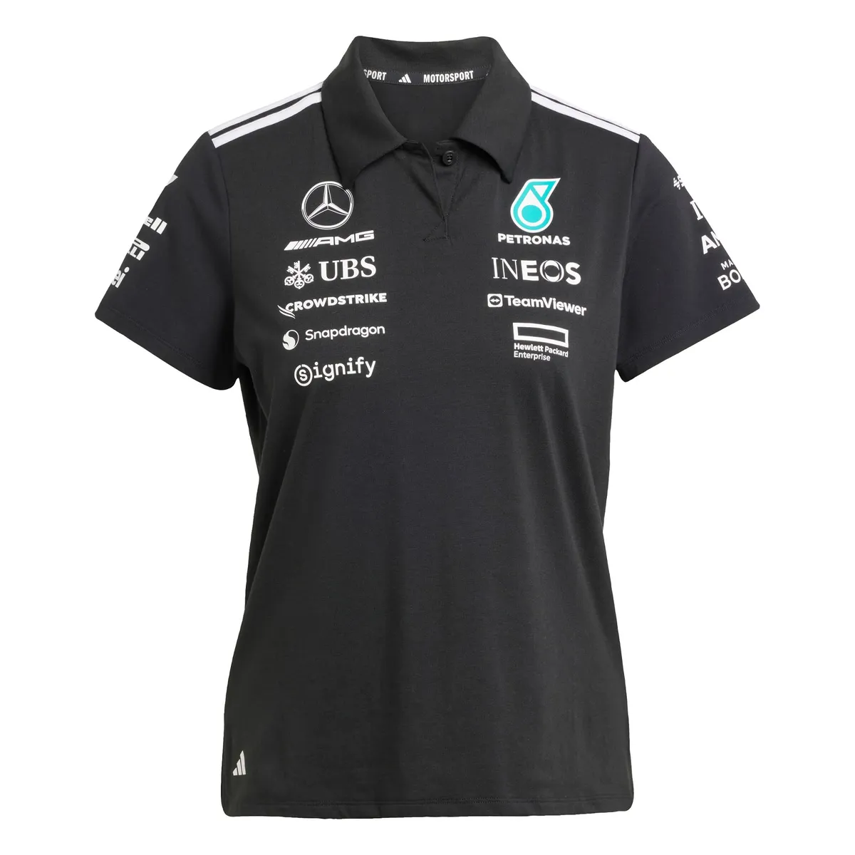 ADIDAS - Polera con Cuello Negra Mercedes - AMG Petronas Formula One Team