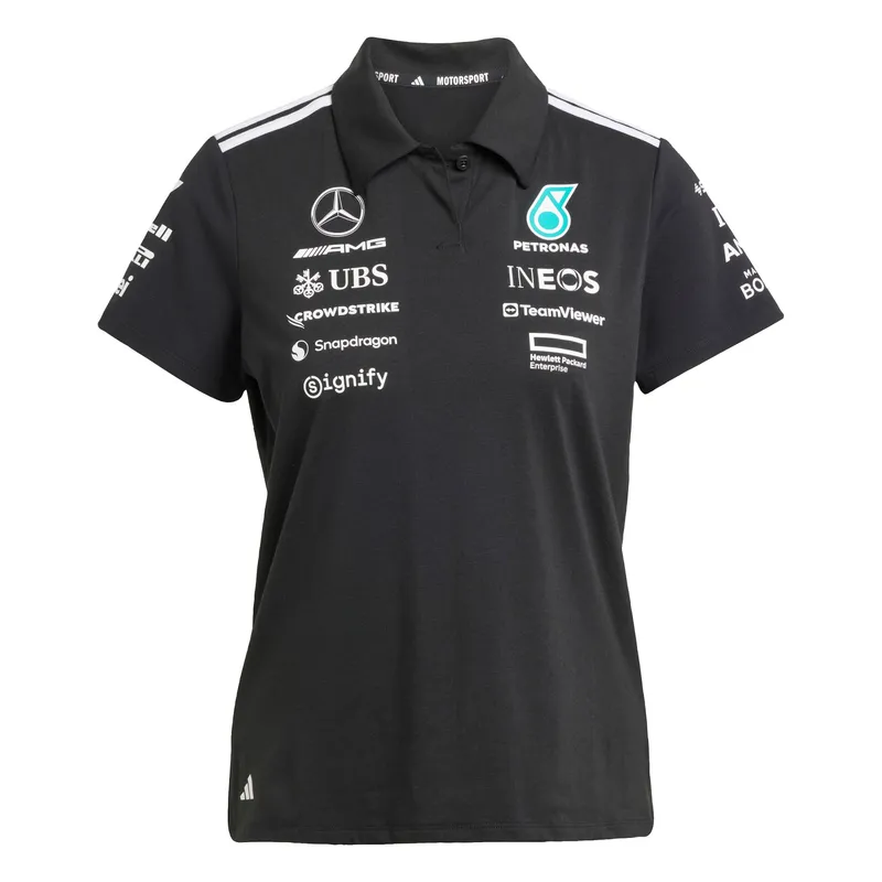 ADIDAS - Polera con Cuello Negra Mercedes - AMG Petronas Formula One Team