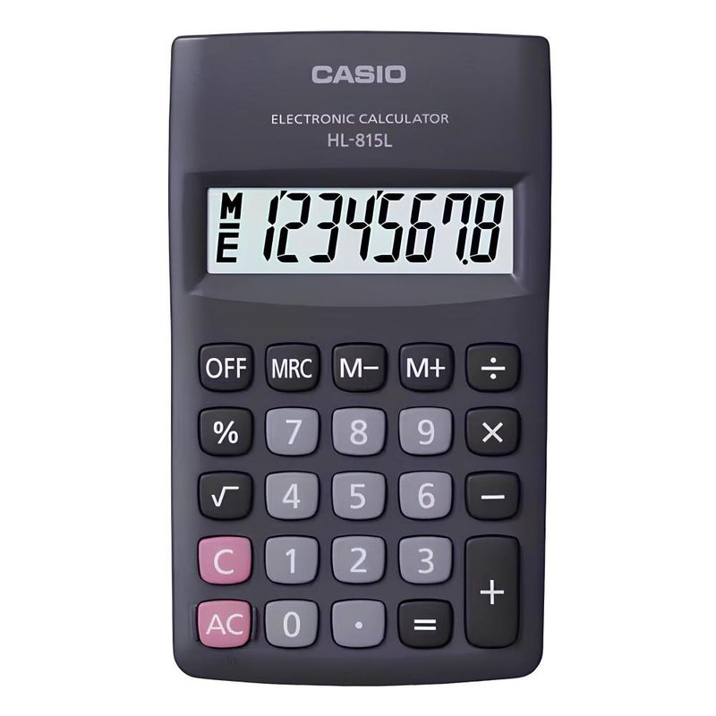 CASIO - Calculadora Hl-815l-Bk De Bolsillo - Gris