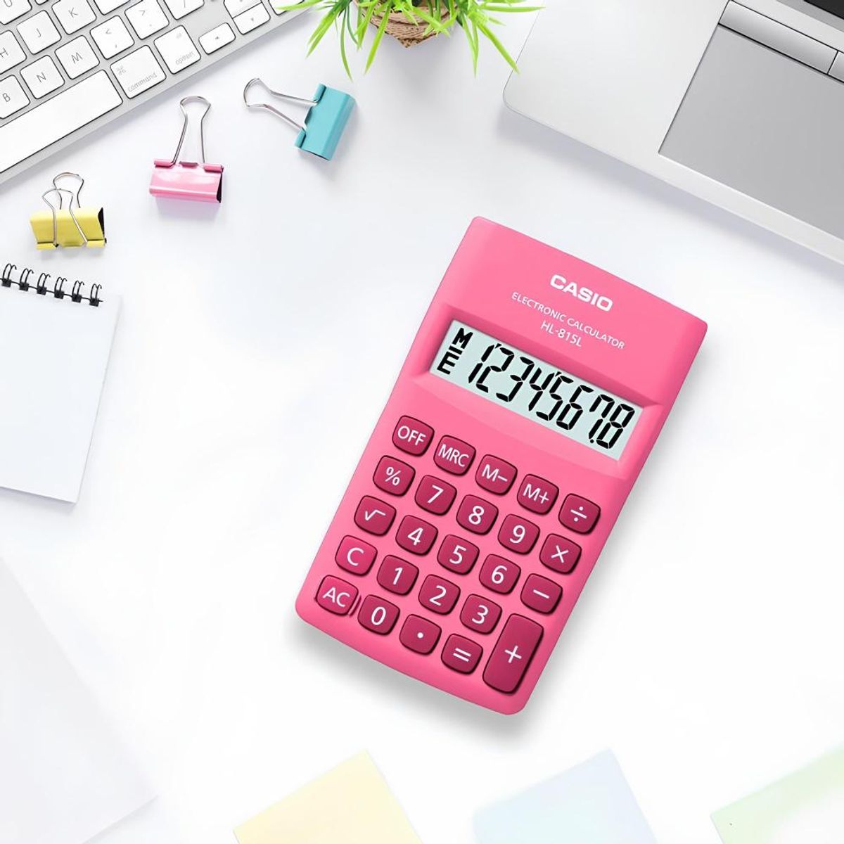 CASIO - Calculadora Hl-815l-Pk De Bolsillo - Fucsia