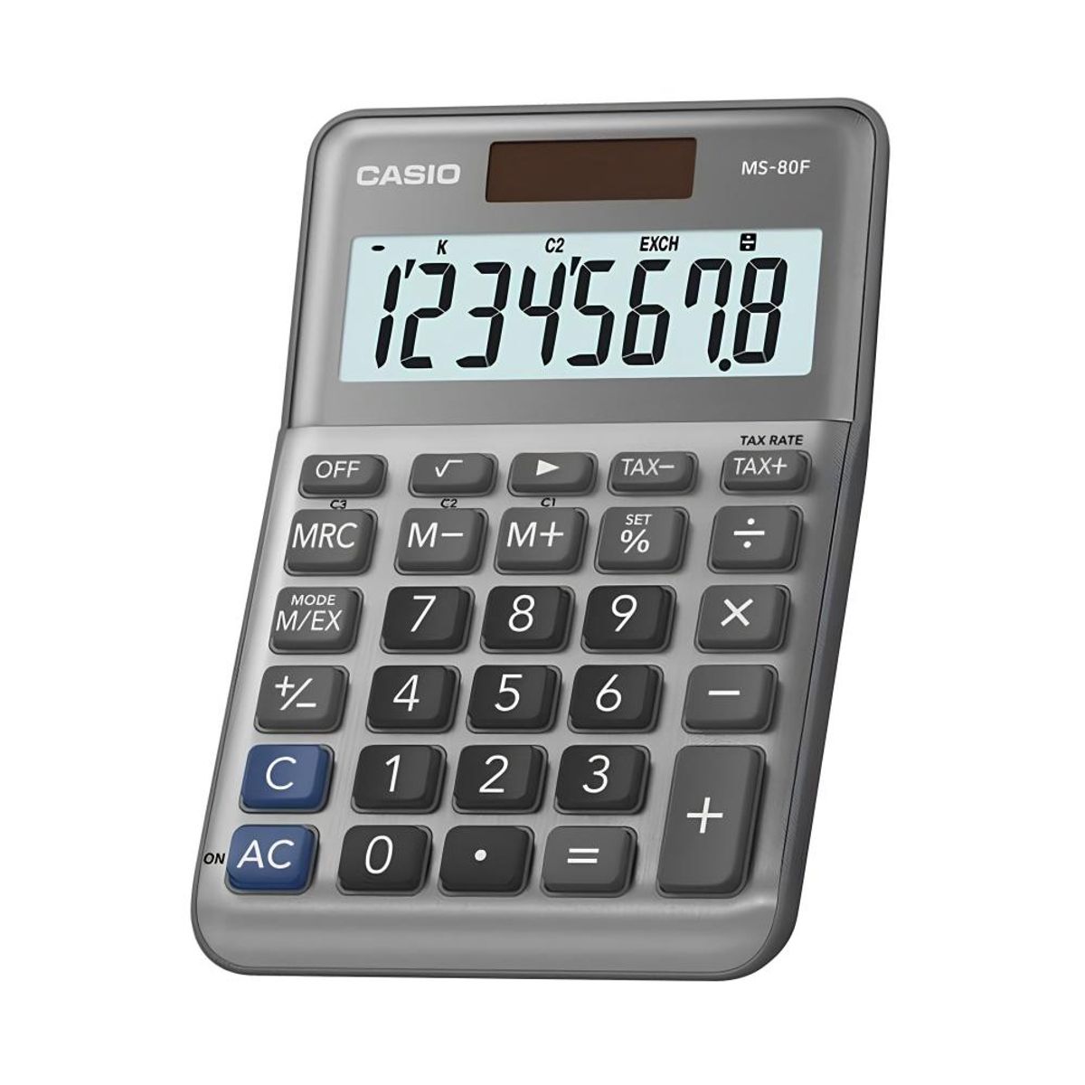 CASIO - Calculadora Ms-80f Escritorio - Gris