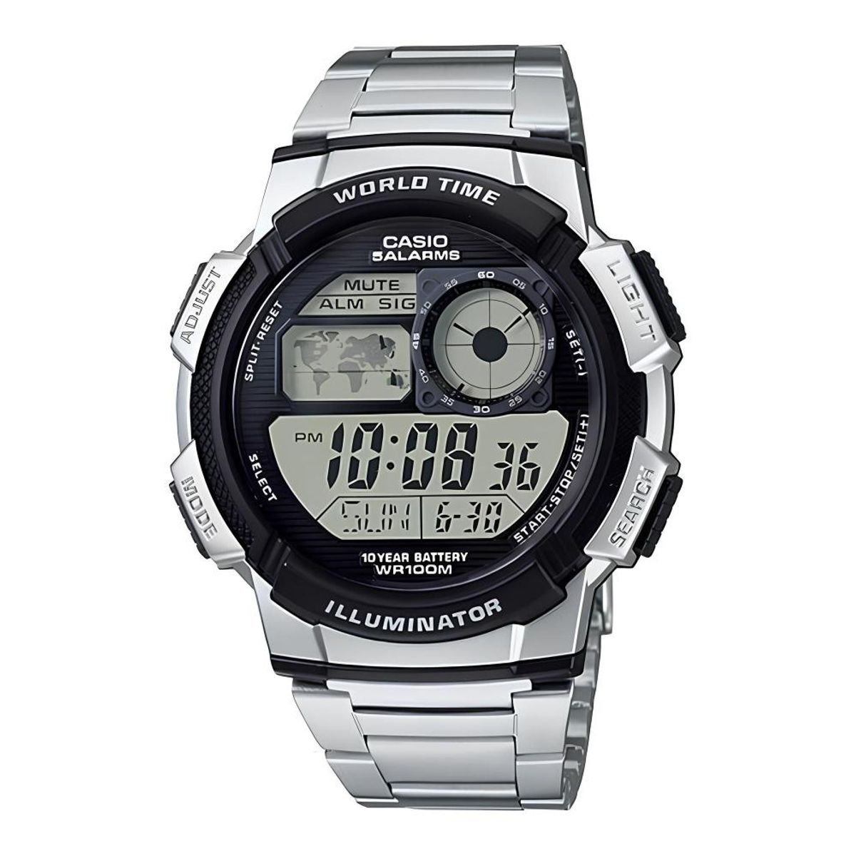 CASIO - Reloj Ae-1000wd-1av Hombre Digital Metal - Gris