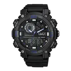Q&Q - Reloj Gw87j012y Hombre Analogo Digital Resina - Negro