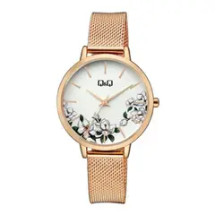 Q&Q - Reloj Qz67j011y Mujer Analogo Metal - Dorado