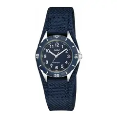 Q&Q - Reloj Qz75j365y Mujer Analogo Textil - Azul