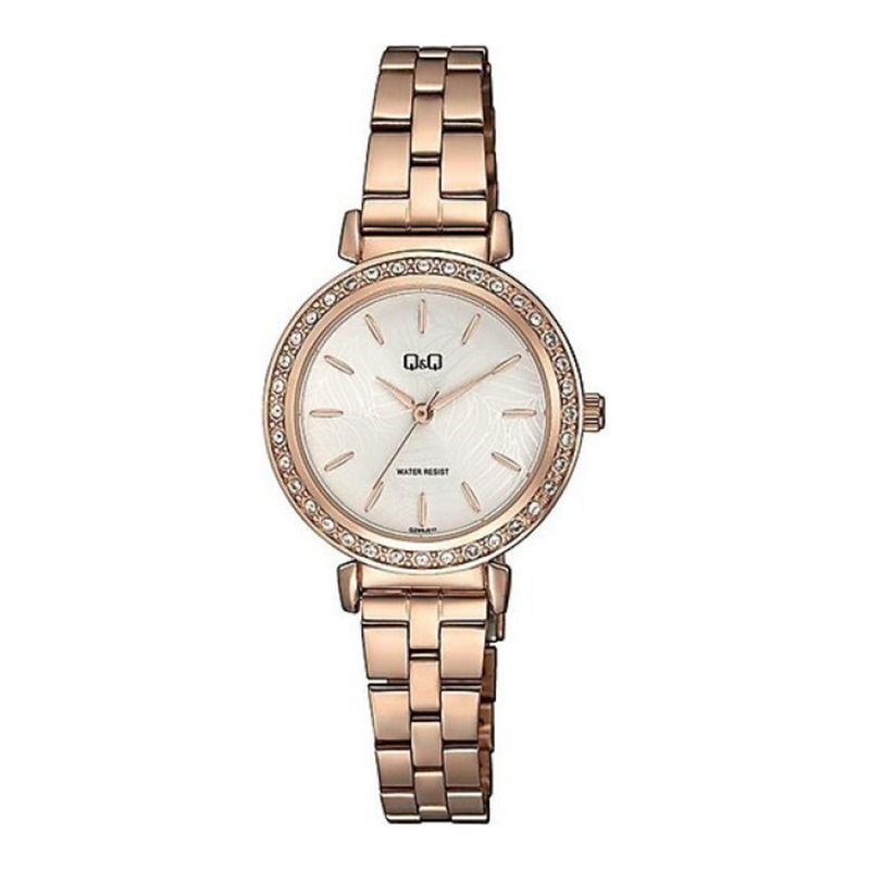 Q&Q - Reloj Qz89j011y Mujer Analogo Metal - Dorado