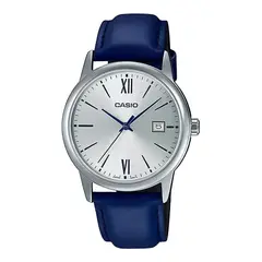 CASIO - Reloj Mtp-V002l-2b3 Hombre Analogo Cuero - Azul