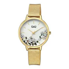 Q&Q - Reloj Qz67j001y Mujer Analogo Metal - Dorado