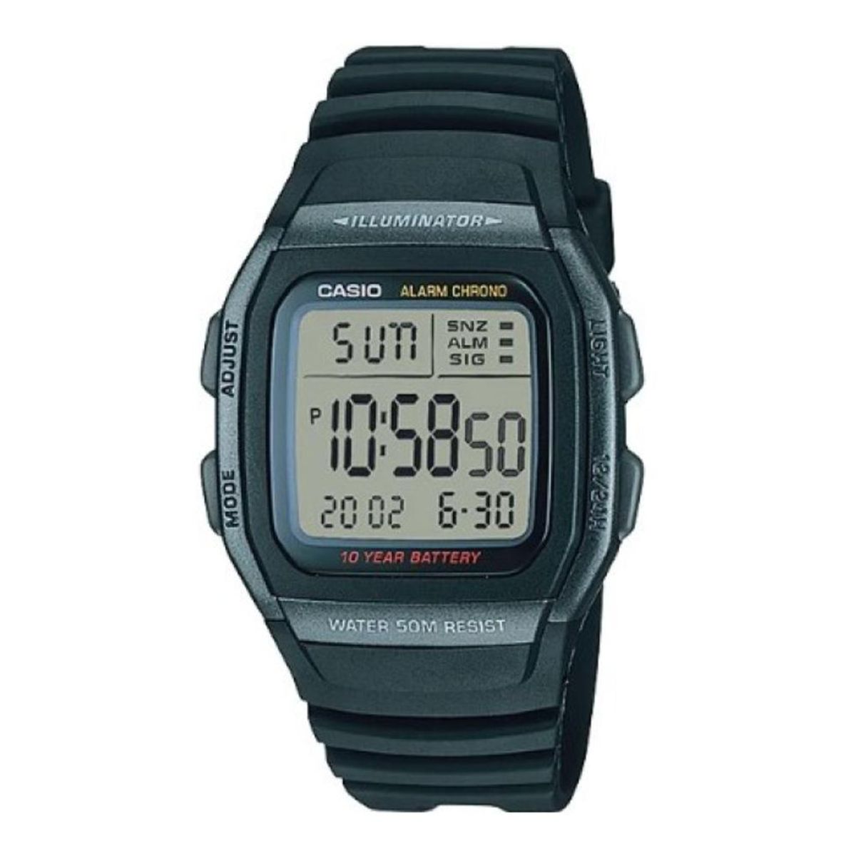 CASIO - Reloj W-96h-1bv Hombre Digital Resina - Negro