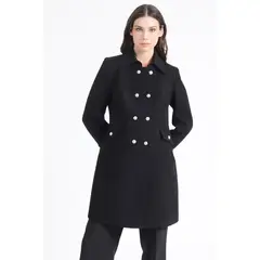 LIOLA - Abrigo Semi Cruce, Muflon Negro